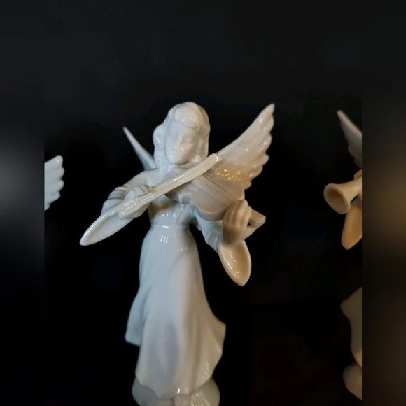 Karl-Heinz Klette Porcelain Angel Orchestra Set of 8 Figurines Germany - Picture 9 of 10
